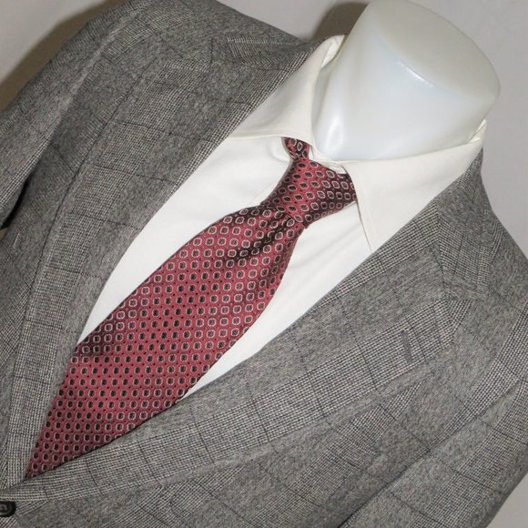 Yves Saint Laurent Rive Gauche Tom Ford Era Gray Plaid Cashmere Blend Blazer 38R - Picture 4 of 13